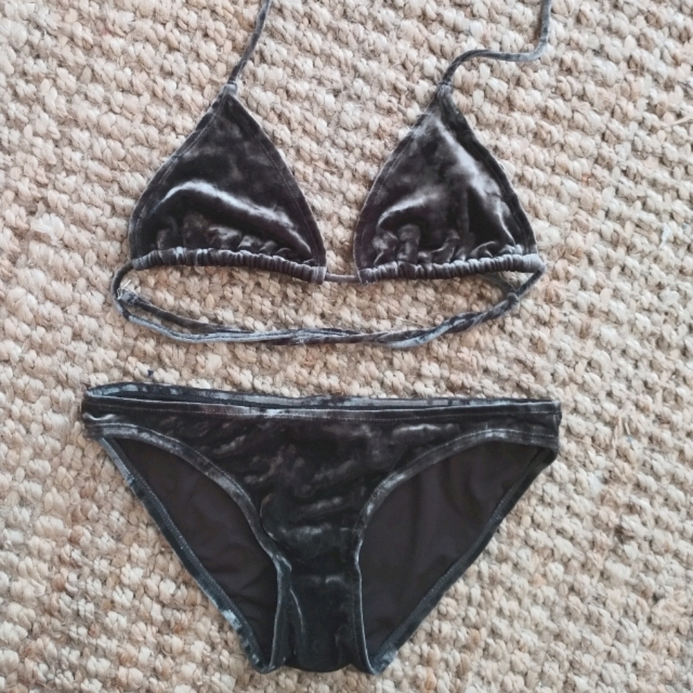 Juicy couture crushed velvet bikini.